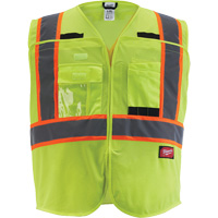 Veste de s&eacute;curit&eacute; pour signaleur, Jaune lime haute visibilit&eacute;, Moyen/Petit Trail Hammer and Bolt