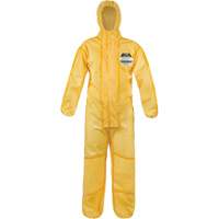 ChemMax&reg; 1 Coveralls, Polyethylene/Polypropylene, Small, Yellow Trail Hammer and Bolt