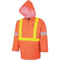 R85 Ensemble imperm&eacute;able de s&eacute;curit&eacute; 3 pi&egrave;ces ignifuge Element FR, Petit, Orange haute visibilit&eacute; Trail Hammer and Bolt