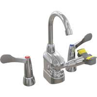 Swing-Activated Faucet/Eyewash with Wristblade Faucet Valves, Sink Mount Installation Trail Hammer and Bolt