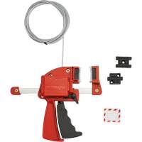 Red Clamping Cable Lockout, 8' Length Trail Hammer and Bolt