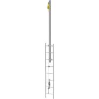 Latchways&reg; Vertical Ladder Lifeline with SRL Ladder Extension Post Kit, Stainless Steel Trail Hammer and Bolt