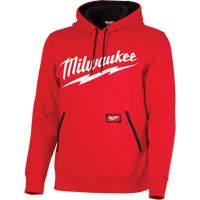 Midweight Pullover Hoodie with Milwaukee&reg; Logo, Men's, Small, Red Trail Hammer and Bolt