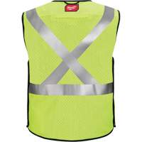 Gilet de s&eacute;curit&eacute; &agrave; maille d&eacute;tachable, Noir/Jaune lime haute visibilit&eacute;, Moyen/Petit Trail Hammer and Bolt