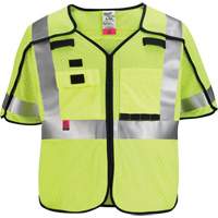Gilet de s&eacute;curit&eacute; &agrave; maille d&eacute;tachable, Noir/Jaune lime haute visibilit&eacute;, Moyen/Petit Trail Hammer and Bolt
