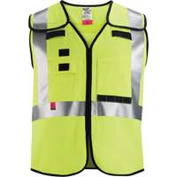 Gilet de s&eacute;curit&eacute; &agrave; maille d&eacute;tachable, Noir/Jaune lime haute visibilit&eacute;, Moyen/Petit Trail Hammer and Bolt