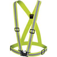 5497 Bretelles de s&eacute;curit&eacute;, Jaune lime haute visibilit&eacute;, Couleur r&eacute;fl&eacute;chissante Argent, Taille unique Trail Hammer and Bolt