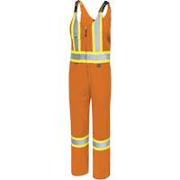 6617T Salopettes, Polyester, 40, Orange haute visibilit&eacute; Trail Hammer and Bolt