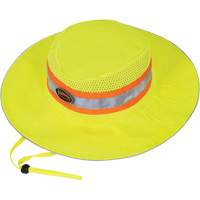 279 Chapeau de garde forestier avec sangle, Jaune lime haute visibilit&eacute;, Polyester Trail Hammer and Bolt