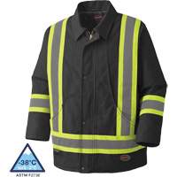 5535BKA Manteau en toile de coton matelass&eacute;e, Noir, T-petit Trail Hammer and Bolt