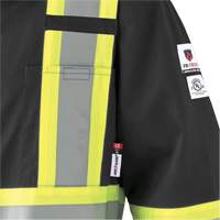 7702BKT FR-Tech&reg; Arc-Rated Coverall, Size 40 (Tall), Black, 10 cal/cm² Trail Hammer and Bolt
