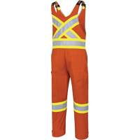 7712 FR-Tech&reg; Flame-Resistant Overalls, Small, High Visibility Orange Trail Hammer and Bolt