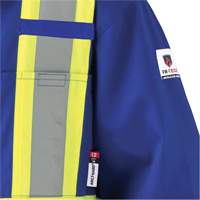 7706 FR-Tech&reg; Flame-Resistant Coverall with Leg Zippers, Size 36, Royal Blue, 9.7 cal/cm² Trail Hammer and Bolt