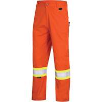 7763 Pantalon de s&eacute;curit&eacute; haute visibilit&eacute; r&eacute;sistant aux arcs &eacute;lectriques FR-Tech 88/12, 30, x 30, Orange haute visibilit&eacute;, 9,7 cal/cm² Trail Hammer and Bolt