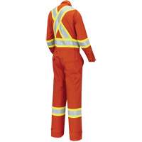 7702W FR-Tech&reg; Women's FR/Arc-Rated Coveralls, Size X-Small, High Visibility Orange, 10 cal/cm² Trail Hammer and Bolt