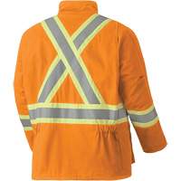 5533 Flame-Resistant Safety Parka, Small, High Visibility Orange, 58 cal/cm² Trail Hammer and Bolt