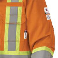 5533 Flame-Resistant Safety Parka, Small, High Visibility Orange, 58 cal/cm² Trail Hammer and Bolt