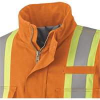 5533 Flame-Resistant Safety Parka, Small, High Visibility Orange, 58 cal/cm² Trail Hammer and Bolt