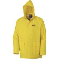 577J Rain Jacket, Polyester/PVC, Small, Yellow Trail Hammer and Bolt