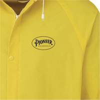 577J Rain Jacket, Polyester/PVC, Small, Yellow Trail Hammer and Bolt