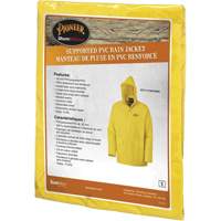 577J Rain Jacket, Polyester/PVC, Small, Yellow Trail Hammer and Bolt