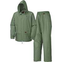 583 Rain Suit, Polyester/PVC, Small, Green Trail Hammer and Bolt