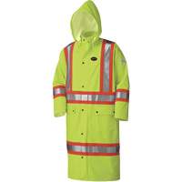 5897 Manteau long imperm&eacute;able et ignifuge, Grand, Jaune lime haute visibilit&eacute; Trail Hammer and Bolt