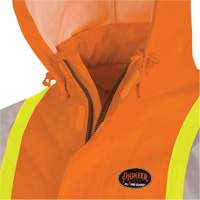 5880 FR/Arc-Rated Waterproof Rain Jacket, X-Small, High Visibility Orange, 10 cal/cm² Trail Hammer and Bolt
