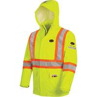 5881 FR/Arc-Rated Waterproof Rain Jacket, X-Small, High Visibility Yellow, 10 cal/cm² Trail Hammer and Bolt
