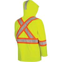 5881 FR/Arc-Rated Waterproof Rain Jacket, X-Small, High Visibility Yellow, 10 cal/cm² Trail Hammer and Bolt