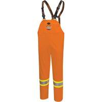 5882 FR/Arc-Rated Waterproof Safety Bib Pants, X-Small, High Visibility Orange Trail Hammer and Bolt