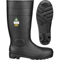 1022 Bottes de s&eacute;curit&eacute;, PVC, Embout Acier, Pointure 10, Semelle R&eacute;sistant aux perforations Trail Hammer and Bolt