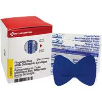 Fingertip Blue Detectable Bandages, Fingertip, Fabric Metal Detectable, Sterile Trail Hammer and Bolt
