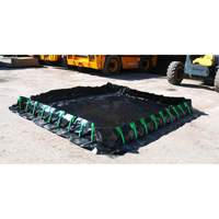 Berme Ultra-Containment Berm, Capacit&eacute; 179 gal. US, 4' la x 6' lo x 12" h, Paroi &agrave; piquets Trail Hammer and Bolt
