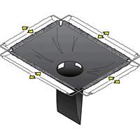 Bac de r&eacute;tention carr&eacute; Ultra-Drain Guard avec orifice de trop-plein, Huile & s&eacute;diments, 16" - 28" lo x 20" - 36" la Trail Hammer and Bolt