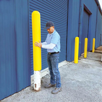 Ultra-Post Protector&reg;, 4" Dia. x 52" L, Yellow Trail Hammer and Bolt