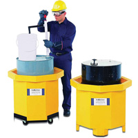 Pallet Jack Ultra-Spill Collector&reg;, 66 US gal., Mobile Trail Hammer and Bolt