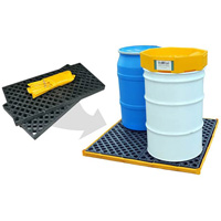 Ultra-Spill Deck flexible, &agrave; vessie, 4 barils, Capacit&eacute; de d&eacute;versement 110 gal. US, 51" x 48" x 5" Trail Hammer and Bolt