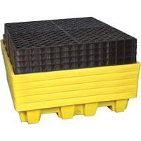 4-Drum Nestable Ultra-Spill Pallet&reg;, 66 US gal. Spill Capacity, 51" x 51" x 10" Trail Hammer and Bolt