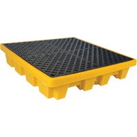 4-Drum Nestable Ultra-Spill Pallet&reg;, 66 US gal. Spill Capacity, 51" x 51" x 10" Trail Hammer and Bolt