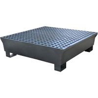 4-Drum Steel Ultra-Spill Pallet&reg;, 68 US gal. Spill Capacity, 49.1" x 47.1" x 10.9" Trail Hammer and Bolt