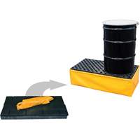 2-Drum Flexible Ultra-Spill Pallet&reg;, 66 US gal. Spill Capacity, 48" x 24" x 14" Trail Hammer and Bolt