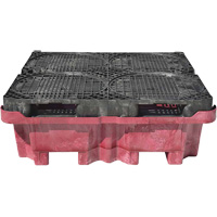 4-Drum Ultra-Spill King&reg; Drum Spill Pallet, 85 US gal. Spill Capacity, 51" x 51" x 17.5" Trail Hammer and Bolt