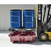 4-Drum Ultra-Spill King&reg; Flat Deck Spill Pallet, 85 US gal. Spill Capacity, 51" x 51" x 17.5" Trail Hammer and Bolt