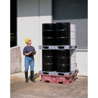 4-Drum Ultra-Spill King&reg; Flat Deck Spill Pallet, 85 US gal. Spill Capacity, 51" x 51" x 17.5" Trail Hammer and Bolt