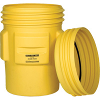 Overpack Plastic Drum Barrel, 95 US gal., Stationary Trail Hammer and Bolt