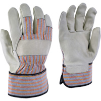 Gants de travail ray&eacute;s 24-61, T-petit, Paume en Cuir fleur de vache Trail Hammer and Bolt