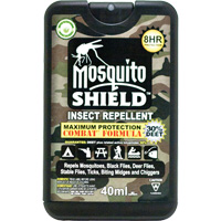 Insectifuge de format poche Mosquito Shield, DEET &agrave; 30 %, Vaporisateur, 40 ml Trail Hammer and Bolt