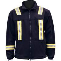 Veste FR ray&eacute;e en molleton &agrave; fermeture &agrave; glissi&egrave;re compl&egrave;te, Petit, Bleu marin Trail Hammer and Bolt