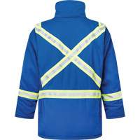 Westex&reg; DH Antistatic 6.5 oz. Flame Resistant Insulated Parka, Small, Royal Blue Trail Hammer and Bolt
